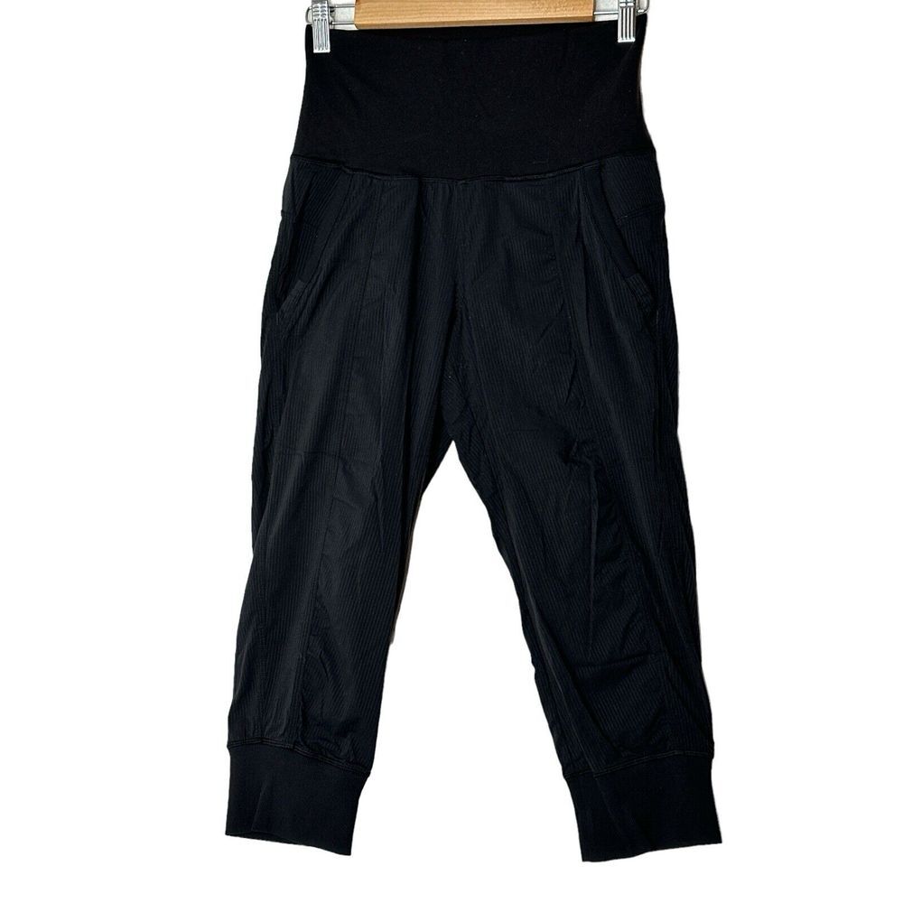Lululemon Pants‎ Womens 4 Black Joggers Crop Pull On Stretch Athletic Gym Yoga